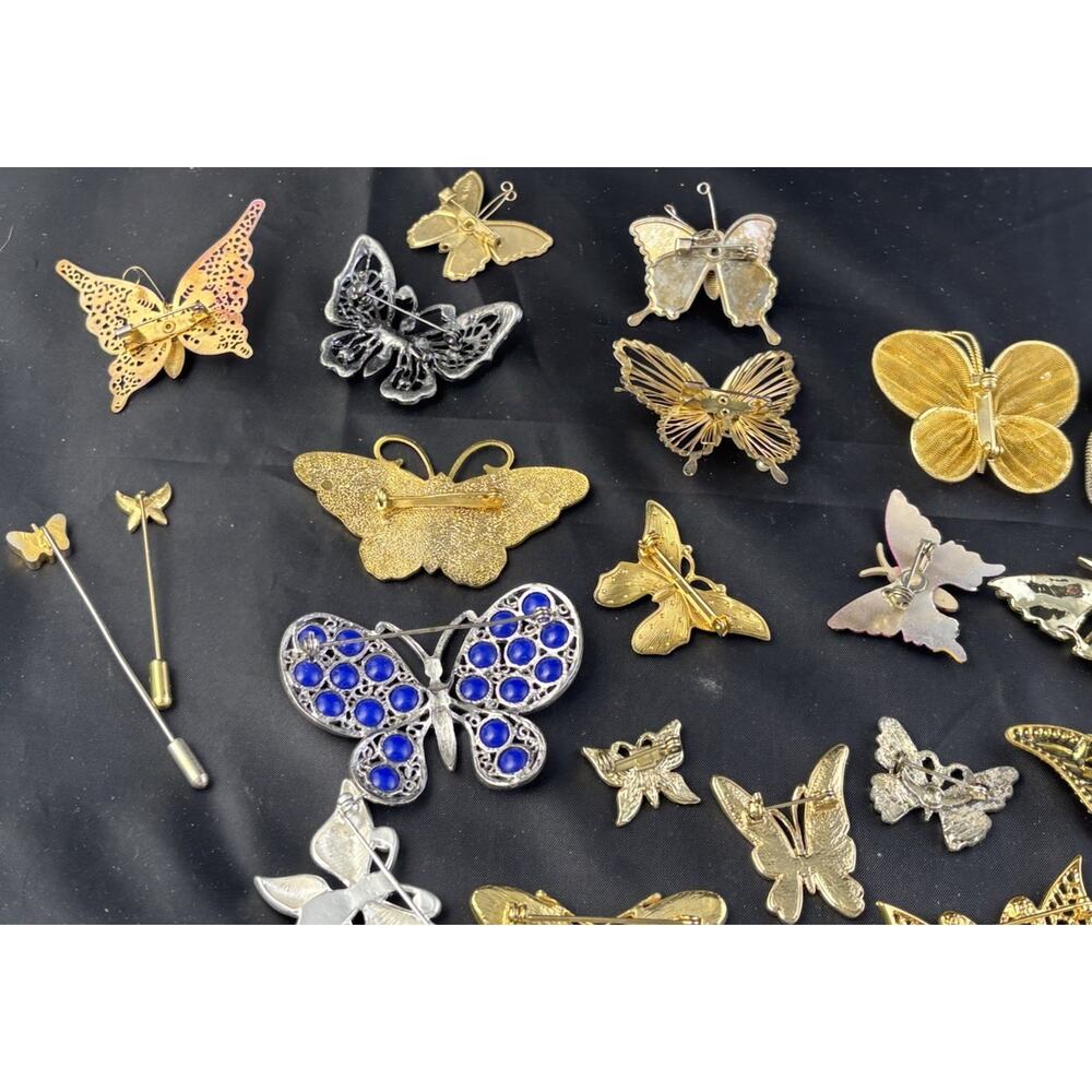 Lot of 28 VTG/Mod Brooches Rhinestone Enamel Crystal Statement -AK-Gerry’s -LC - Picture 10 of 12